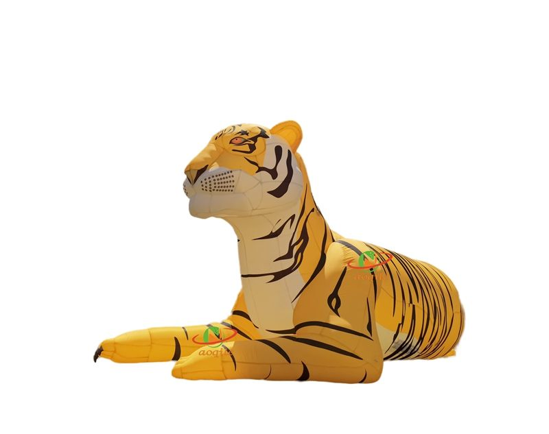 Realistic Inflatable Tiger Model Lifelike Inflatable Animal Cartoon Design Tiger for Event Decoration