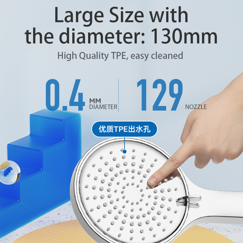 High Quality Plastic 3f8130 Big Shower Face Handheld Shower Bathroom Accessories