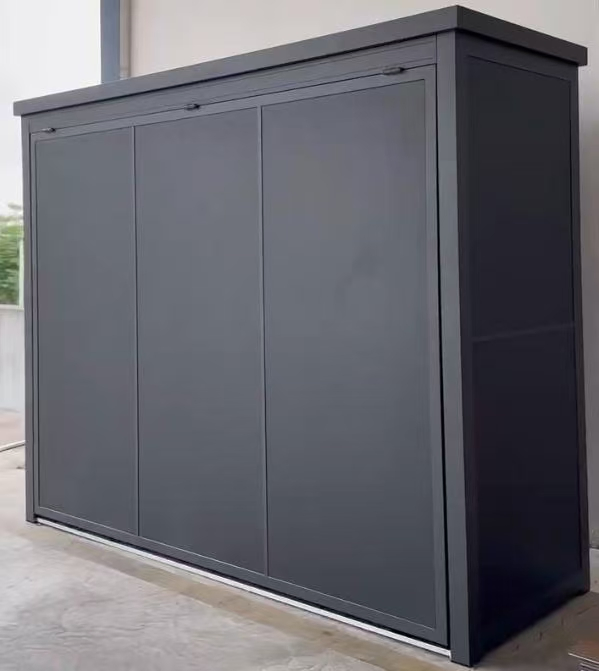 Foldable Patio Outdoor Kitchen with Dimmable Ambient Lighting