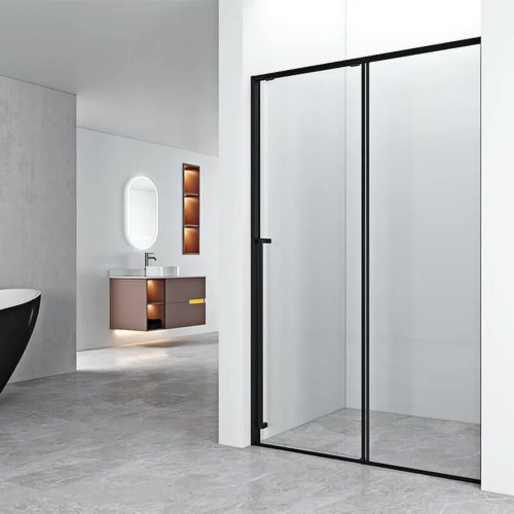 Hotel Bathroom Design Space Guest T-Shaped 8mm Tempered Glass Shower Cubicle