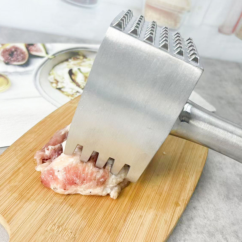 Meat Tenderizer Aluminium Mallet Dual-Sided - Tenderizer Tool Kitchen Pounder - Double Size Meat Hammer for Tenderizing Ice Steak & Chicken Safe Beater