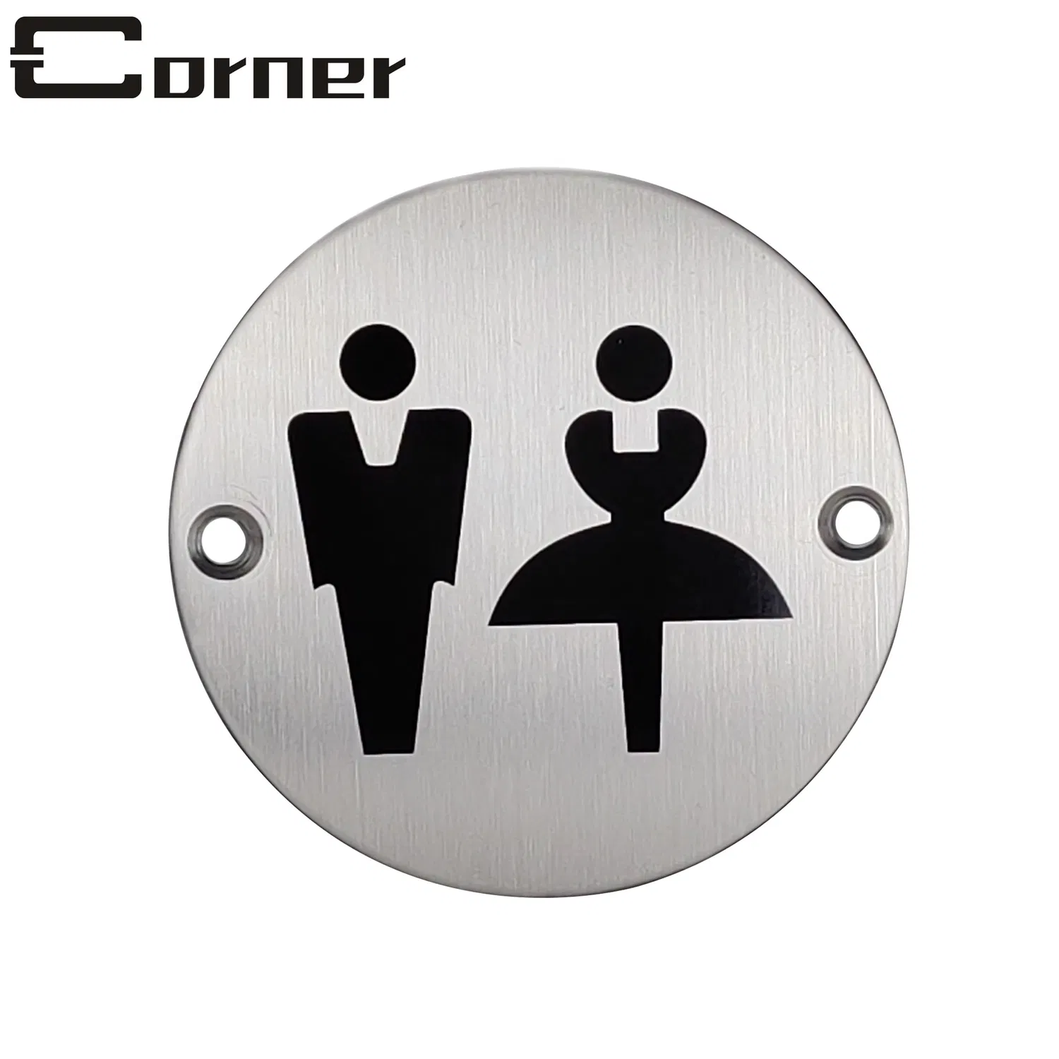 Custom Size Brushed Silk-Print Plate Sign Stainless Steel 201 Baby Change Symbol