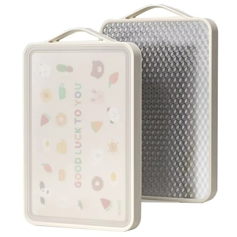 Double-Sided Cutting Board for Fruit Vegetables Eco-Friendly PP Stainless Steel New Design Kitchen Tool Everyday Use Restaurants