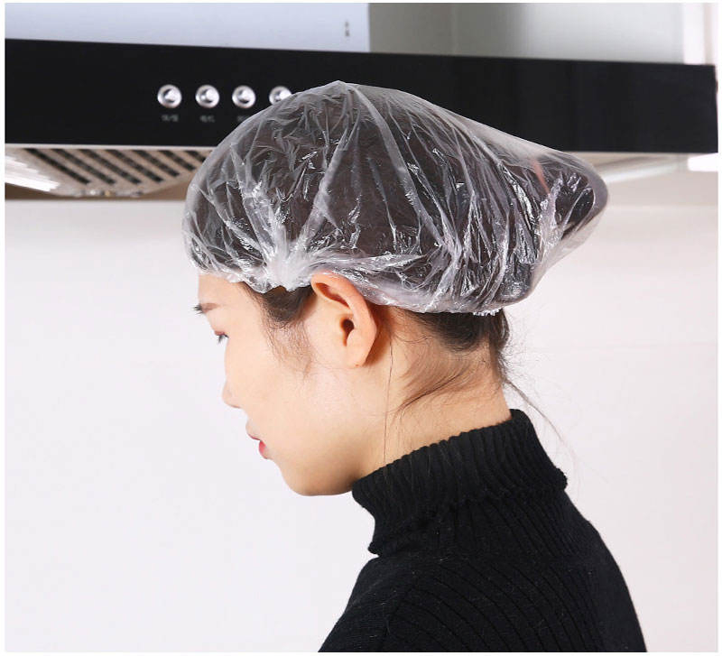 PE Transparent Disposable Waterproof Shower Cap