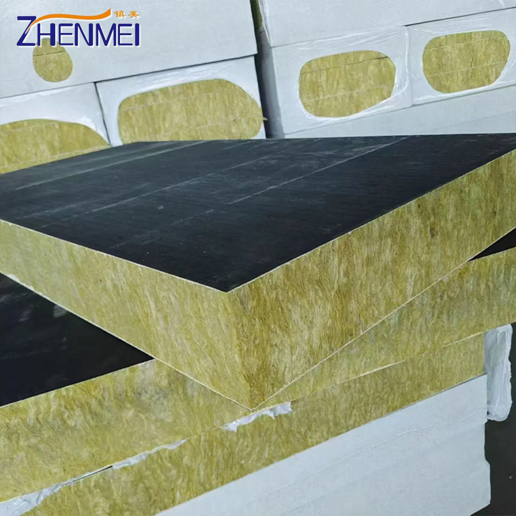 Fire Resistance Boom High Temperature Mineral Composite Rock Wool Board