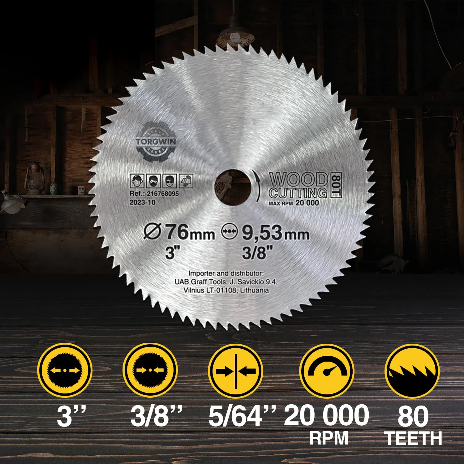 3 Inch Circular Saw Blade for Wood Plywood Laminate Drywall Plastic