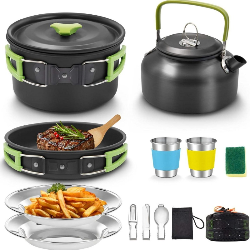 Camping Cookware Aluminium Cookware Set Outdoor