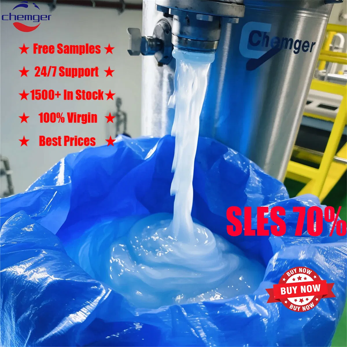 Texapon N70 SLES AES Sodium Lauryl Ether Sulphate 70% for Detergent Cosmetic