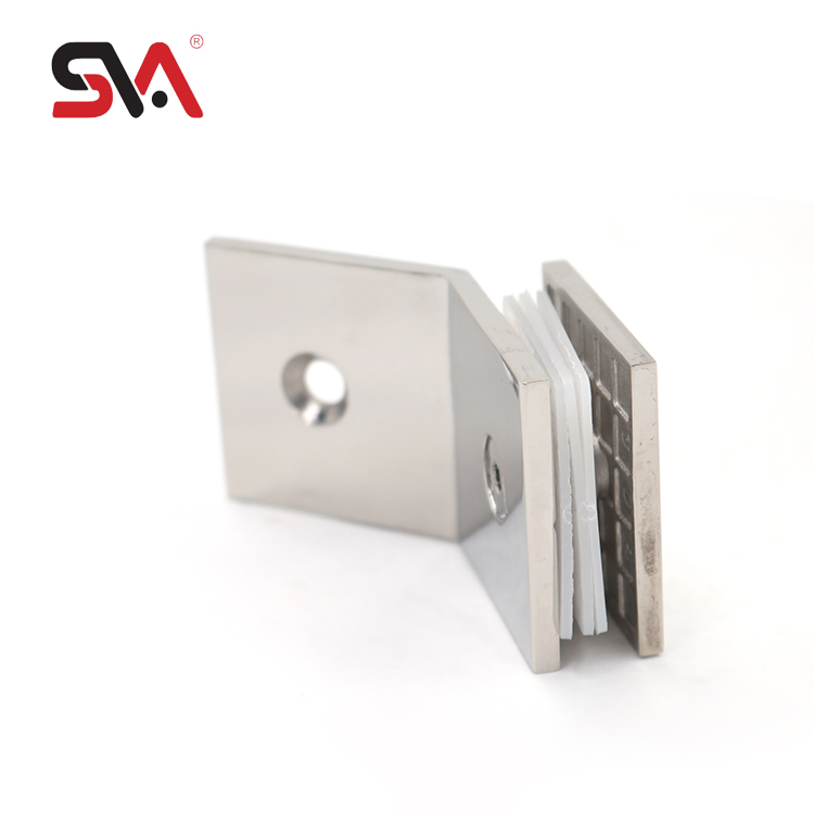 Heavy Duty Soft Closing 135 Degree Stainless Steel SS304 Wall Mount Glass Clamp