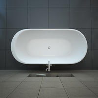 Прямоугольная акриловая ванна с гидромассажем