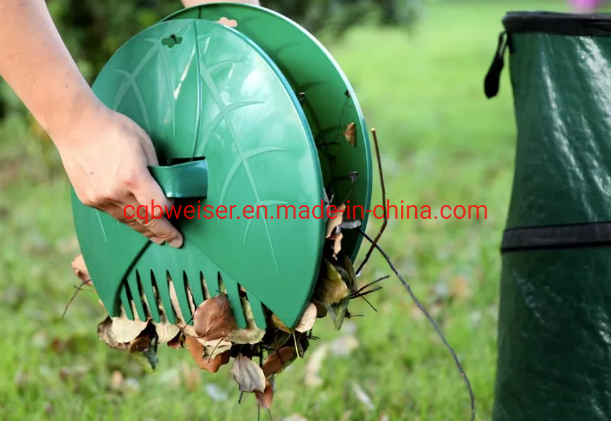 Plastic Garden Lawn Grass Hand Rake Leaf Grabber Scoops