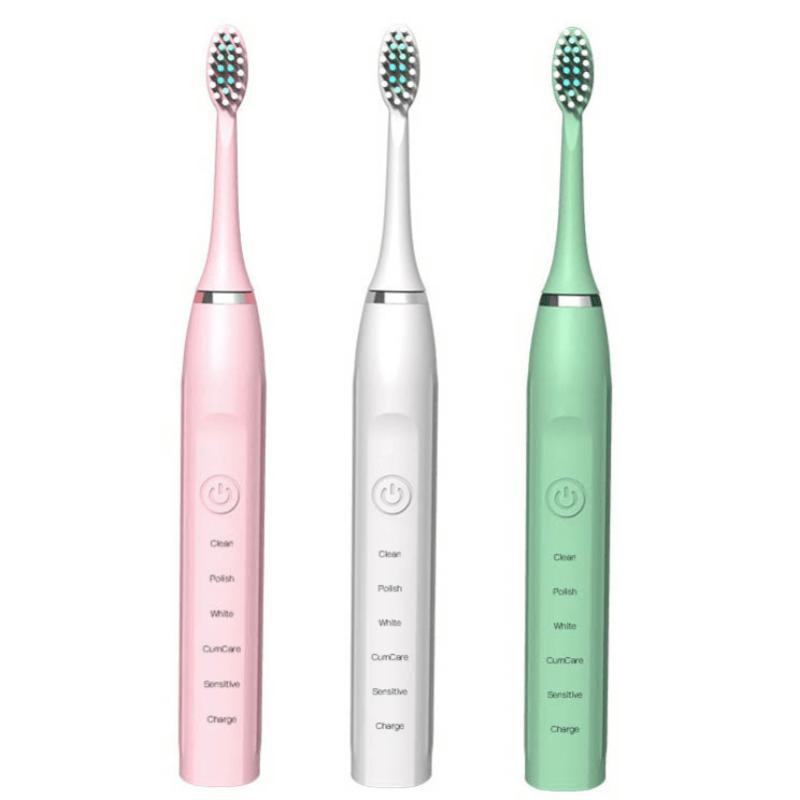 Unisex USB Rechargeable Ultrasonic Automatic Adult Electric Toothbrush