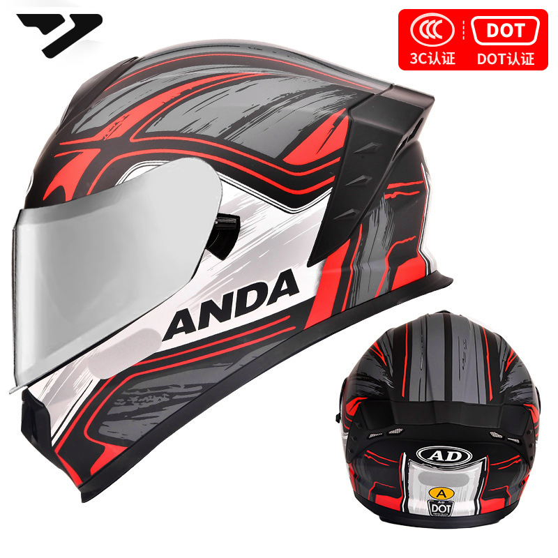 Мотошлем полнолицевой ABS с нанесением логотипа