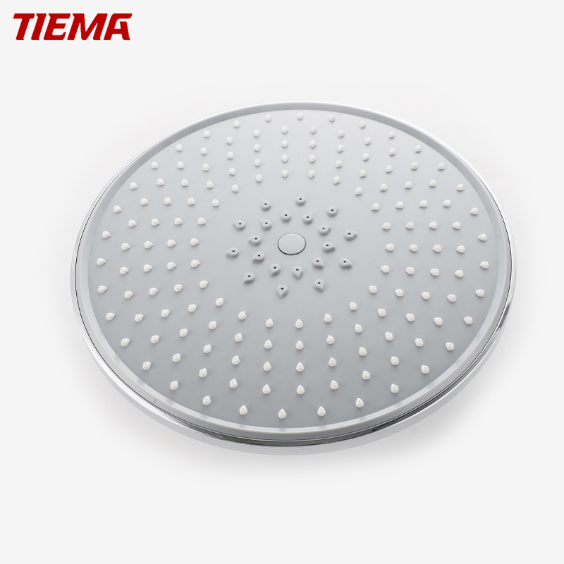 Adjustable Thermostatic Wall-Mounted Chrome Shower Column Faucet with Rainfall Shower Head Diverter Modern Design