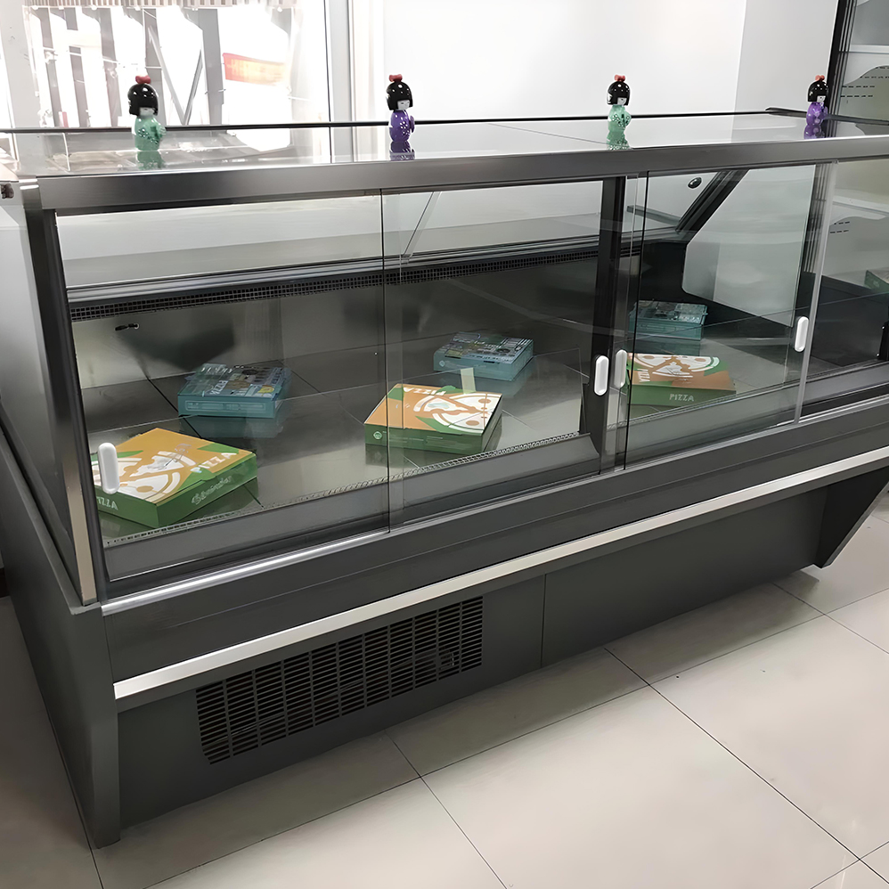 Commercial Supermarket Delicatessen Display Glass Door Chiller Meat Chiller Fridge Butcher Service Counter