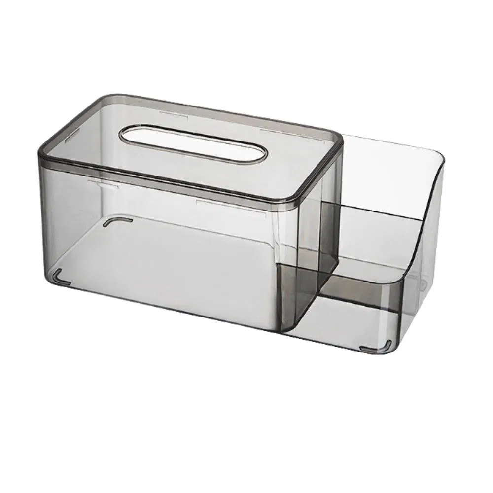 Cube Acrylic Counter Top Tissue Dispenser Box Facial Napkin Home Holder Tissue Box with Storage Wbb19281