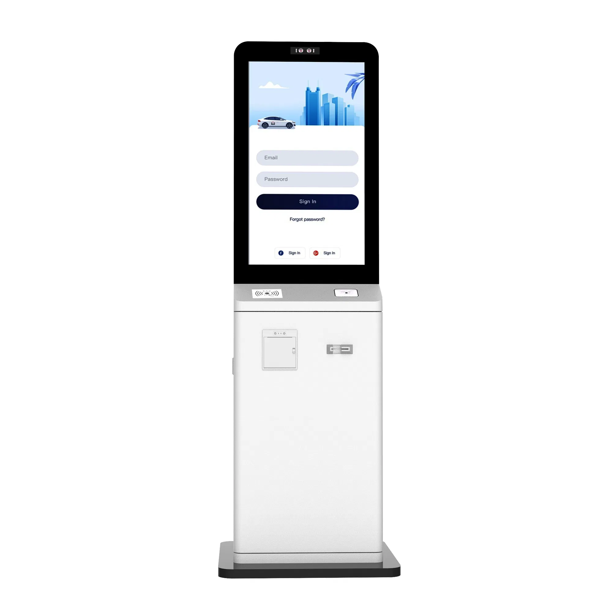 32 Inch Self Service Kiosk with Thermal Printer Camera Card Reader