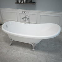 Акриловая угловая ванна с гидромассажем