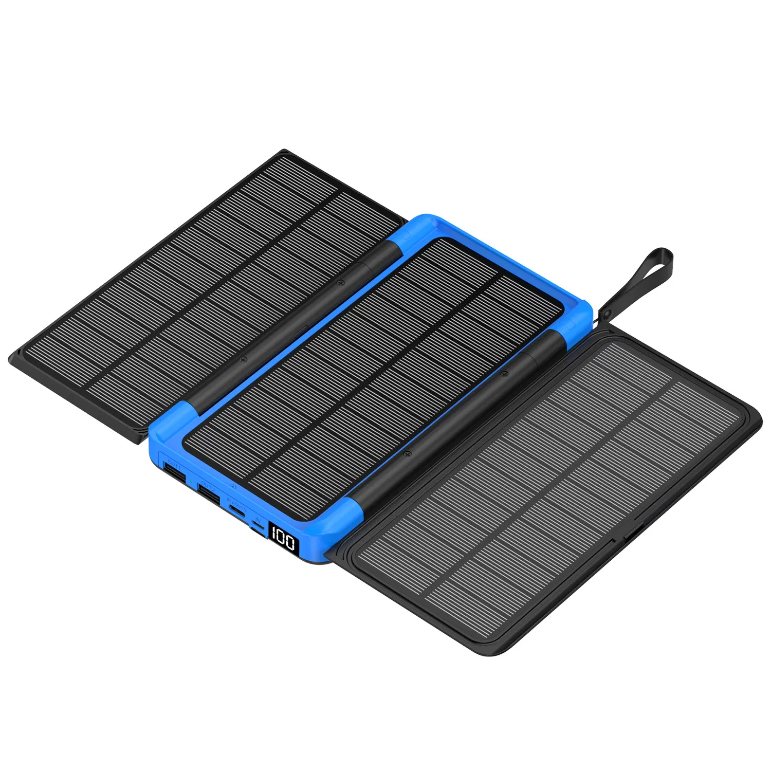 Solar Wireless Power Bank 20000mAh Large Capacity Outdoor Portable Power Bank