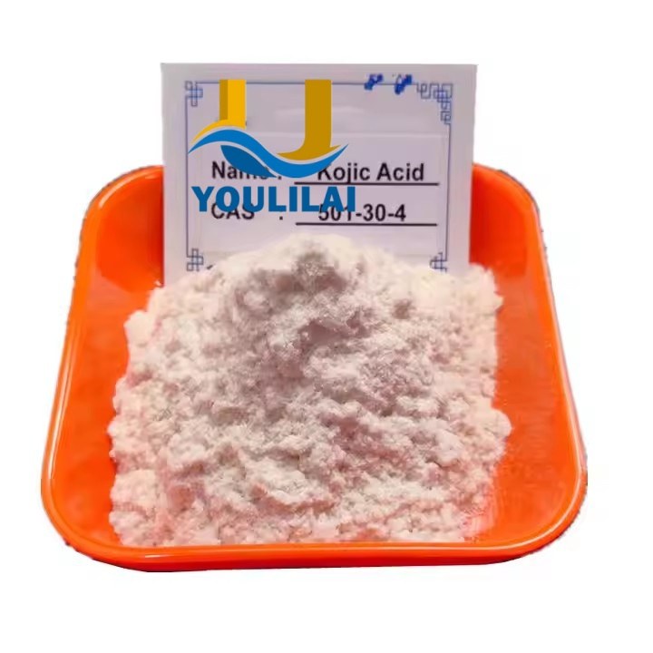 Supply Cosmetic-Grade Raw Material CAS 501-30-4 99% Kojic Acid Powder