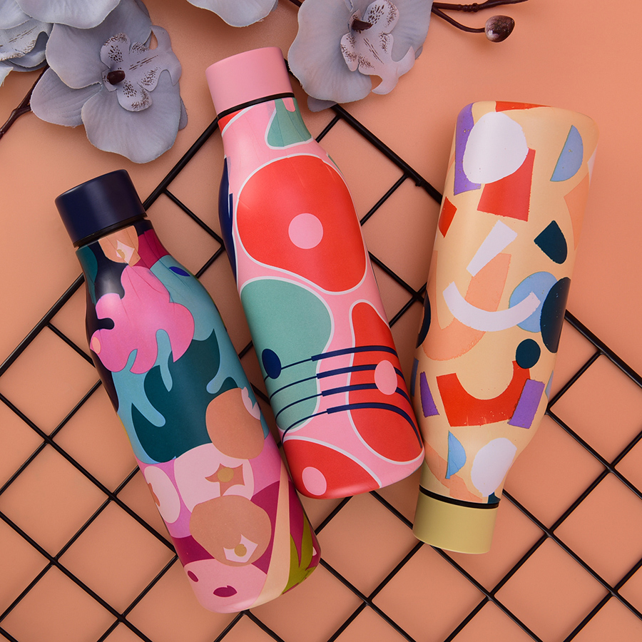 Custom Vacuum Bottle BPA Free Steel Water Bottle Tumbler 550ml Reusable Small Mouth Gift Gym Metal Bottle