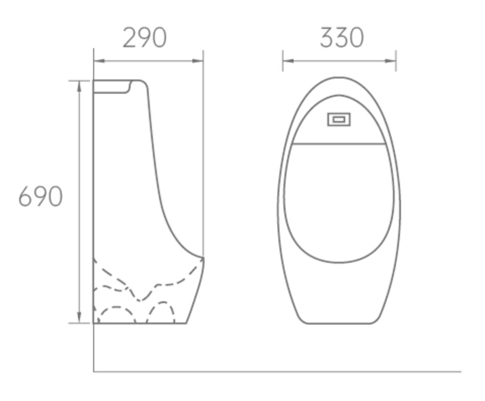 Hot Sale Sanitary Ware Ceramic Wall Hung Mounted Sensor Urinal for Toilet