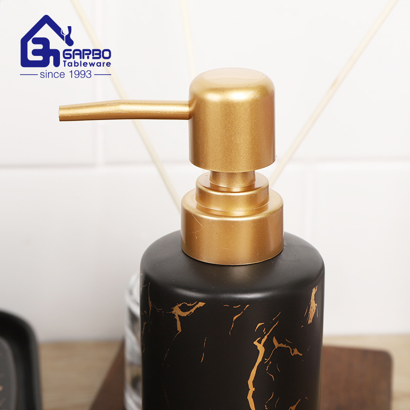 Bathroom Liquid Soap Ceramic Bottle Sanitizer Shampoo Porcelain Dispenser