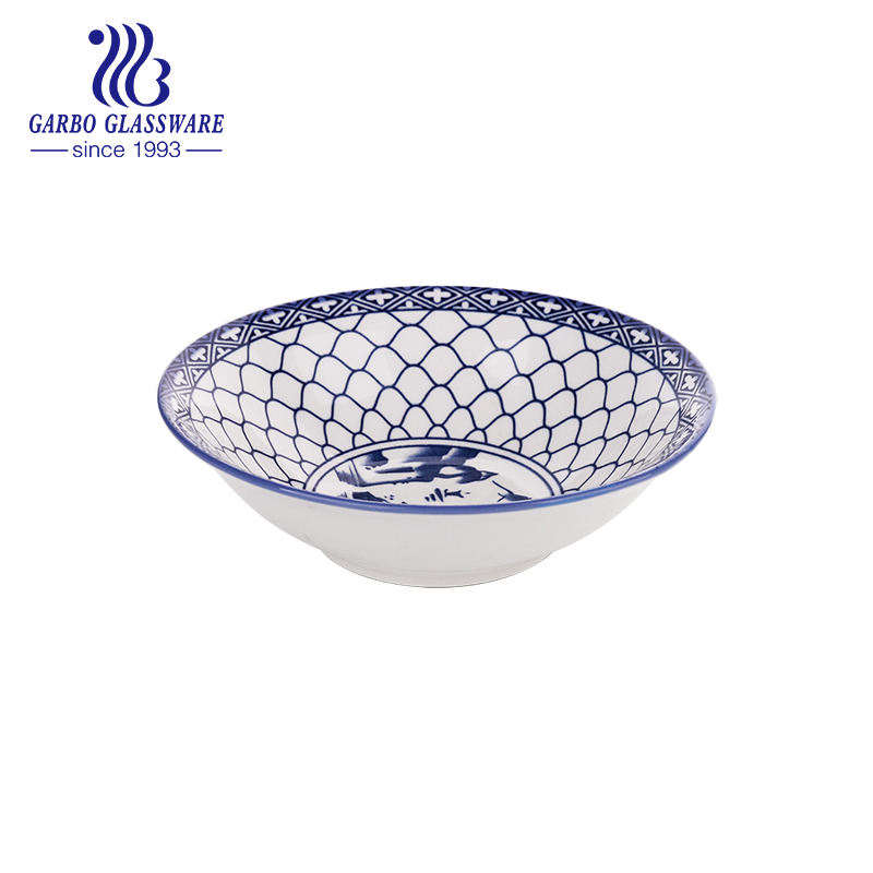 Wholesale Russian Style Ceramic Soup Bowl with Vintage Traditional Glazed Pattern Design with Cheap Price From China Factory