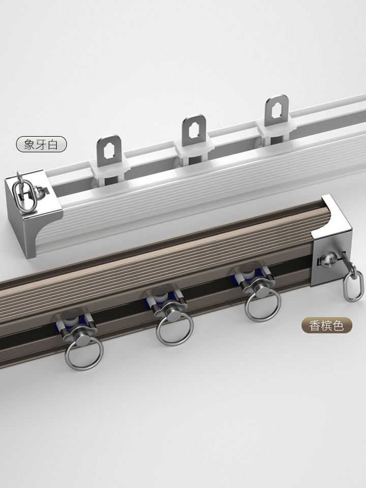 Home Decoration Aluminium Alloy Curtain Tracks Customized Heavy Duty Sliding Curtain Rail