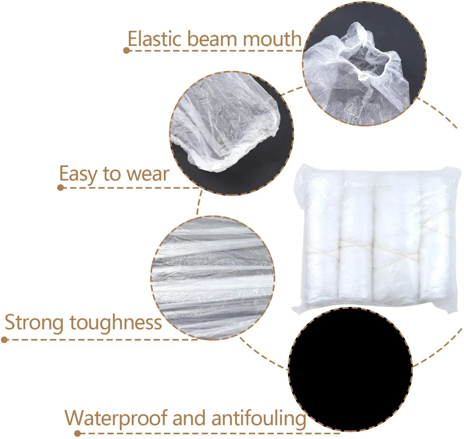 Disposable Plastic PE Sleeve Covers Disposable Plastic Transparent PE Sleeve Covers