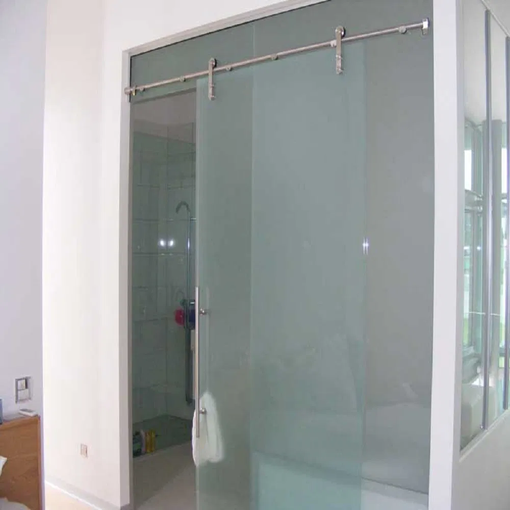 Stainless Steel 304 Mirror Finish Double Roller Sliding Glass Shower Doors