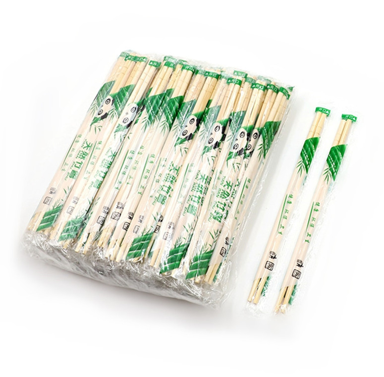 Eco-Friendly Natural OPP Bag Individual Package Bamboo Chopstick Disposable Round Chopsticks