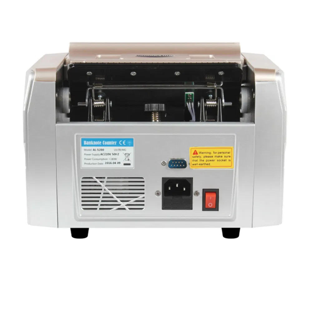 Al-5200 Gold Money Counting Machine Countifeit Counter Bill Counter Cash Note Counting Machine