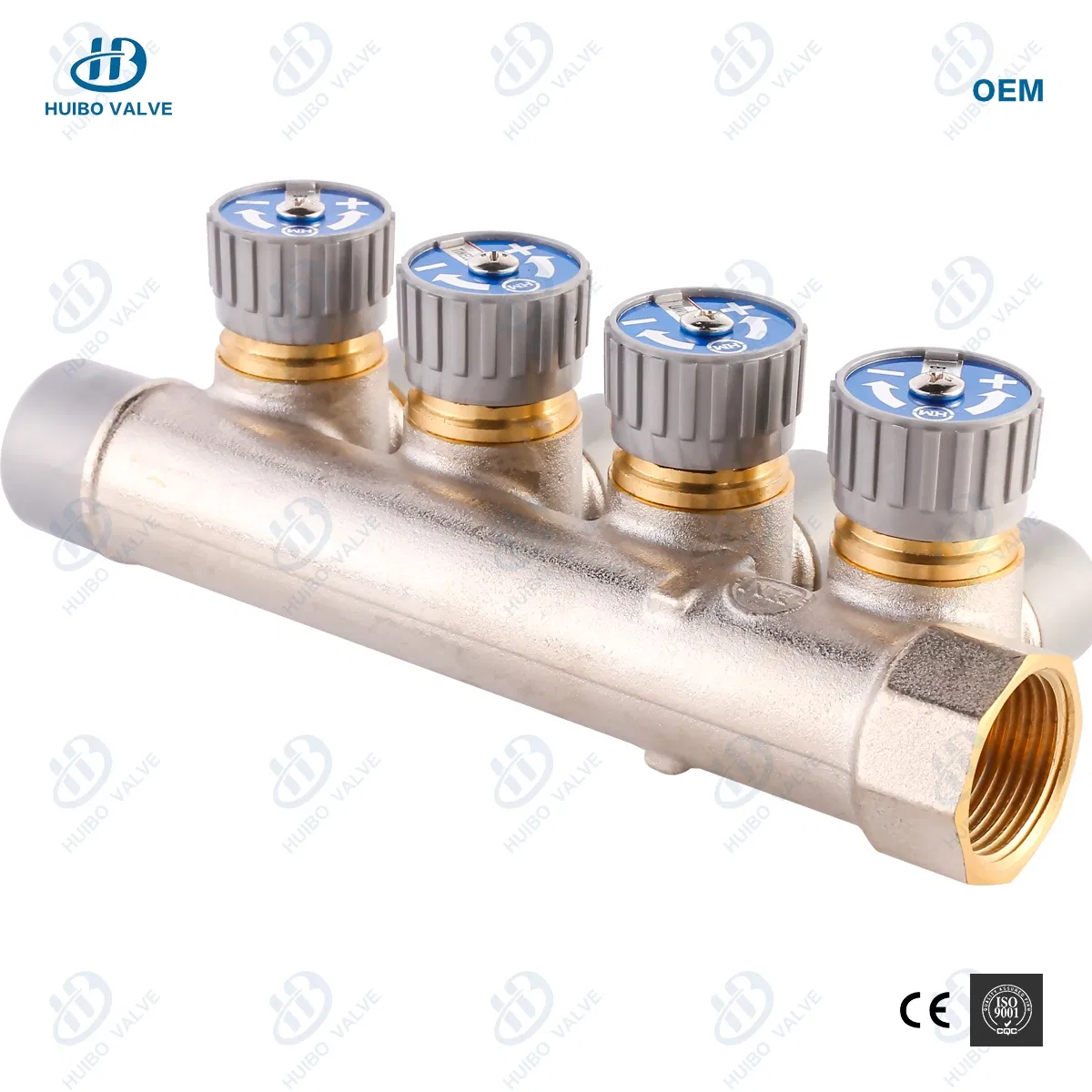 Floor Heating Use Nickel Plated Brass Water Manifold