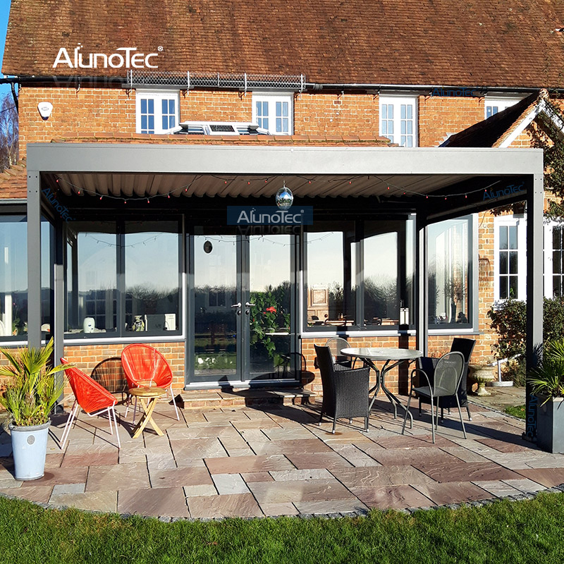 AlunoTec Customized Outdoor Patio Roofing Options Waterproof Garden Pergola SPA Backyard Covered Gazebo for Garden