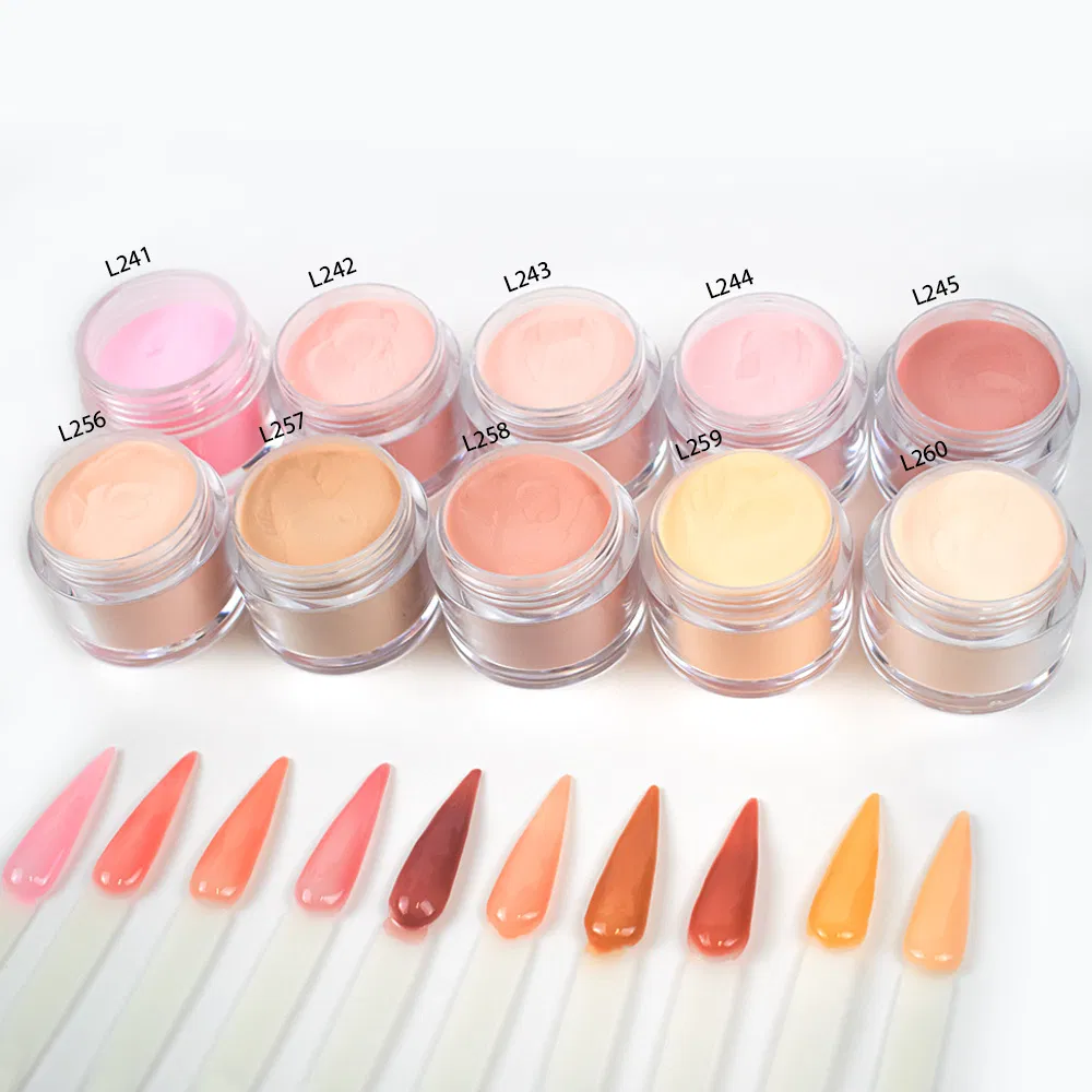 Professional Private Label Crystal Clear White Cover Acrylic DIP Powder Set 1 Kg 30g Bulk Wholesale Nude Acrylic Powder for Nails