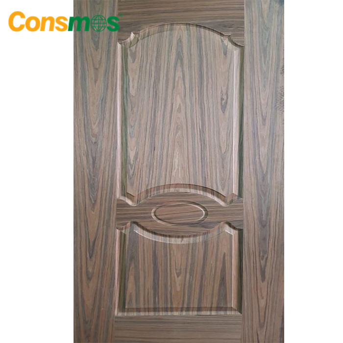 Melamine and Red Oak Wood Veneer Faced Moulded HDF Door Skin