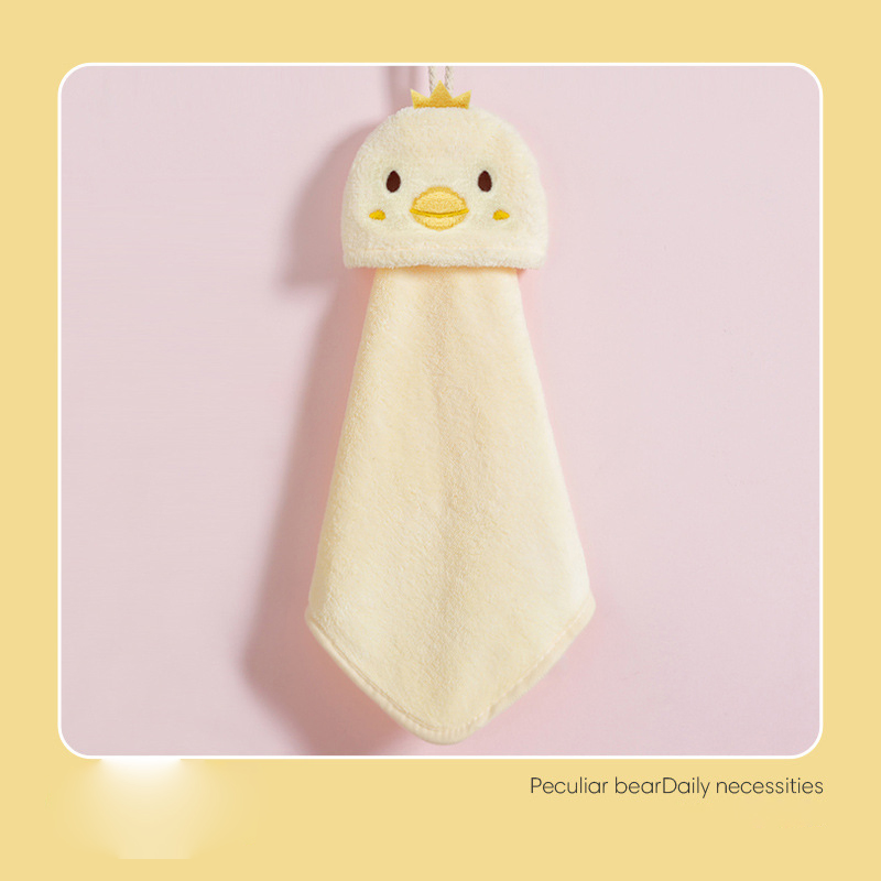 Microfiber Cleaning Cloths Cute Cat Coral Fleece Hand Towel for Car/Kitchen