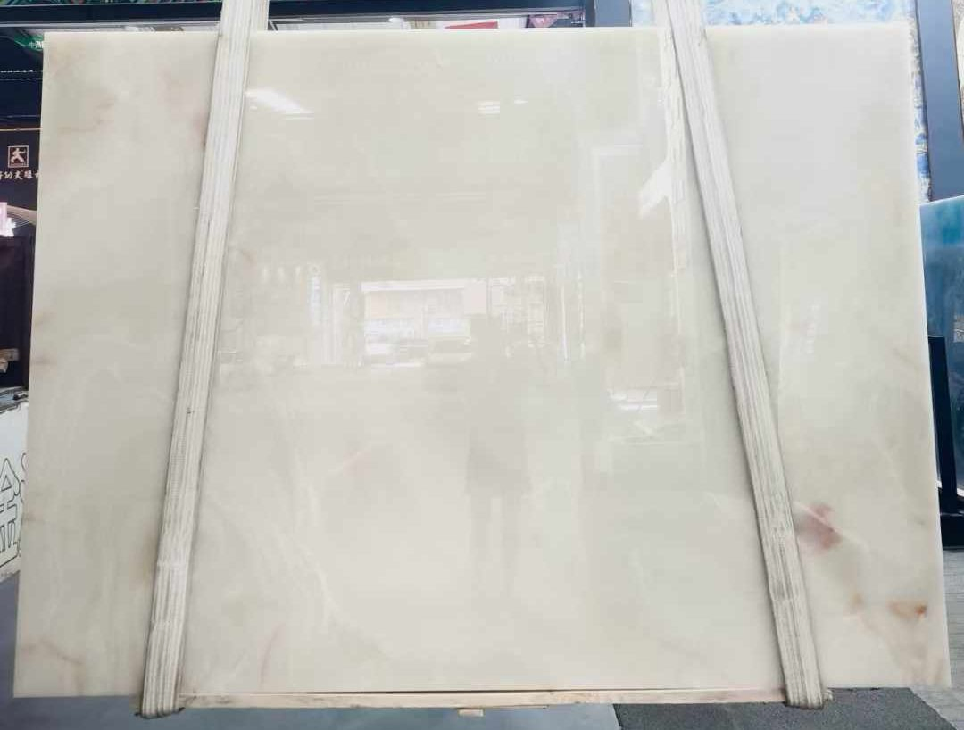 White Onyx Stone Polished Big Slab for Modern Style