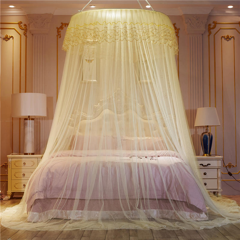 Mosquito Net Court Style Romantic Gradient Color Round Mosquito Net