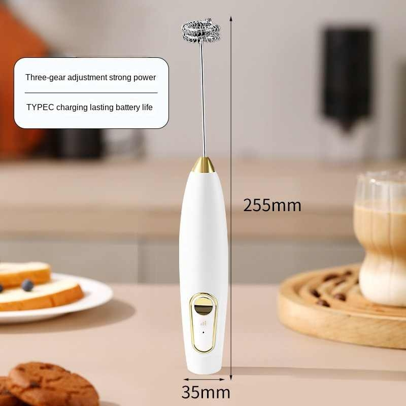 2025 Hot Kitchen Accessories Rechargeable Stainless Steel Mini Mixer Electric Milk Frother