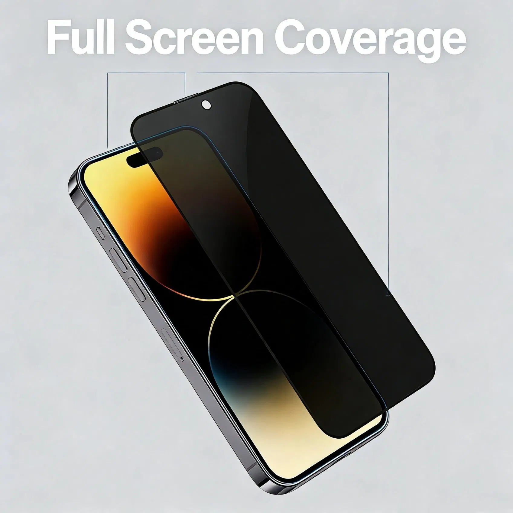 Custom OEM/ODM 9h Tempered Glass Screen Protector for iPhone, 0.33mm 2.5D Full Coverage HD Clear