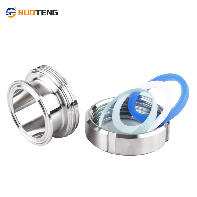 [Ruoteng] Sanitary Stainless Steel 304 316 316L Union Type Round Sight Glass SS304 Stainless Steel Flange Sight Glass