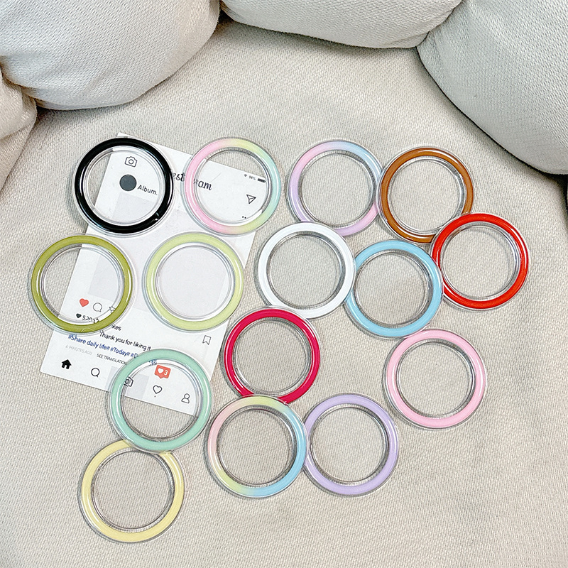 Best-Selling Transparent Round Magnetic Phone Stand Holder Retractable Design Simple Style Gradient Color Magnetic Mount