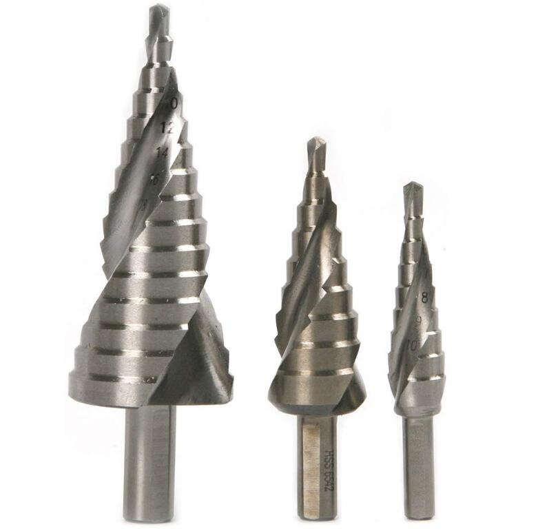 Набор ступенчатых сверл Groove Step Drill Bit, 3 шт.