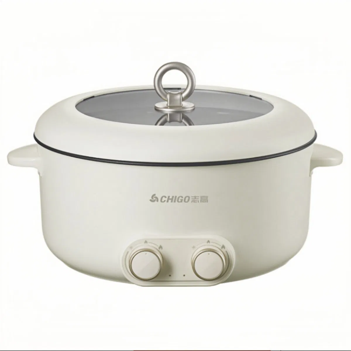 Dual-Flavor Electric Hot Pot Grill 2-in-1 Shabu Shabu Cooker