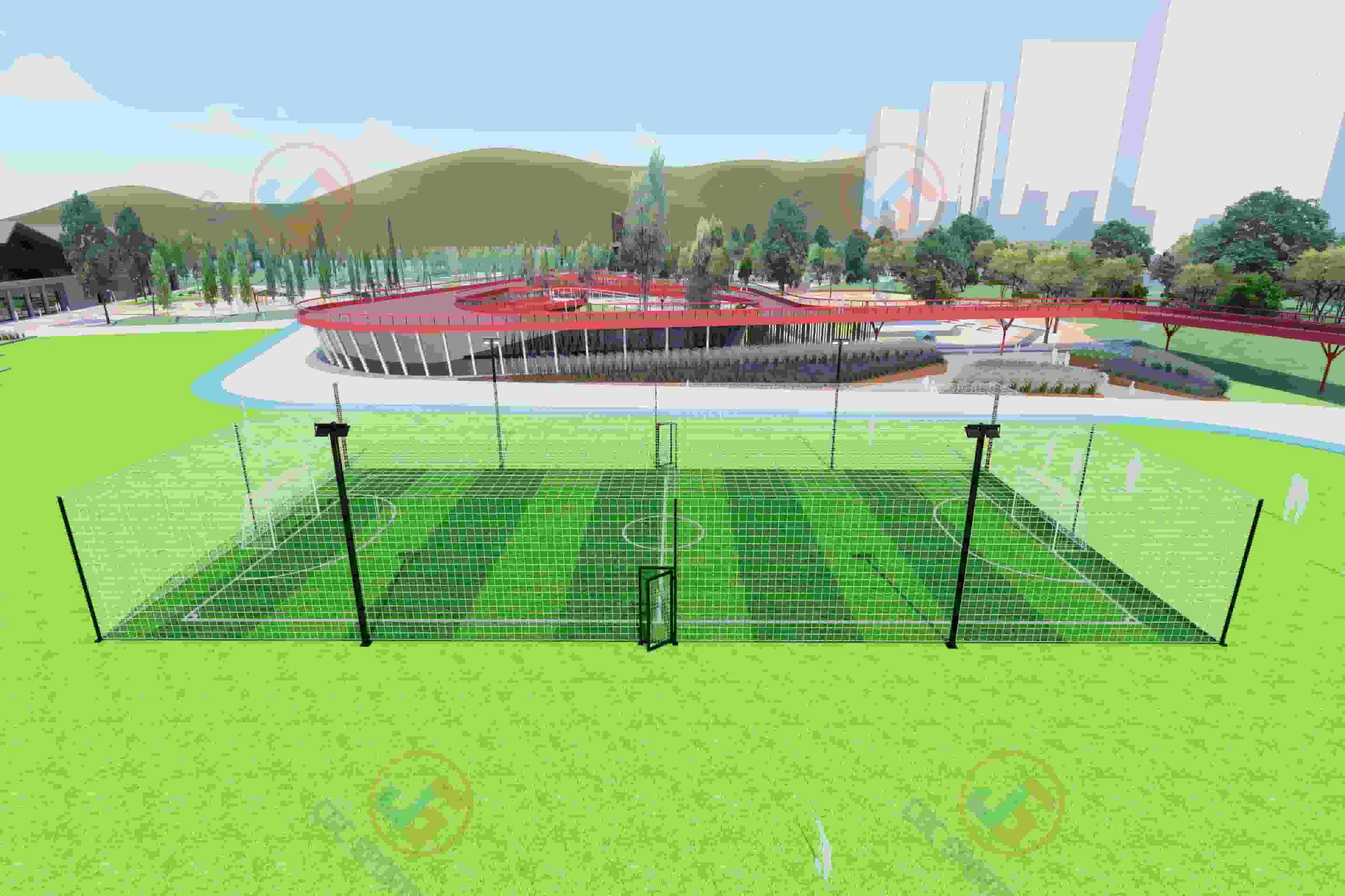 Custom Size Soccer Fence Soccer Field Fence Net Anti Drop Safety Net for Playground Use