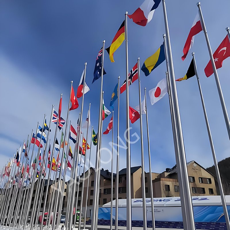 Customizable Event Flag Poles with Personalized Flag Options