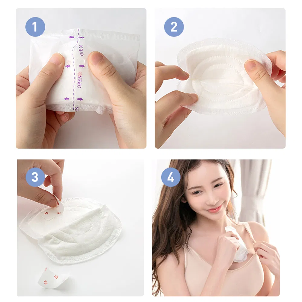 Factory Hot Sale Leakproof Absorbent Breastfeeding Breathable Postpartum Breast Disposable Nursing Pads