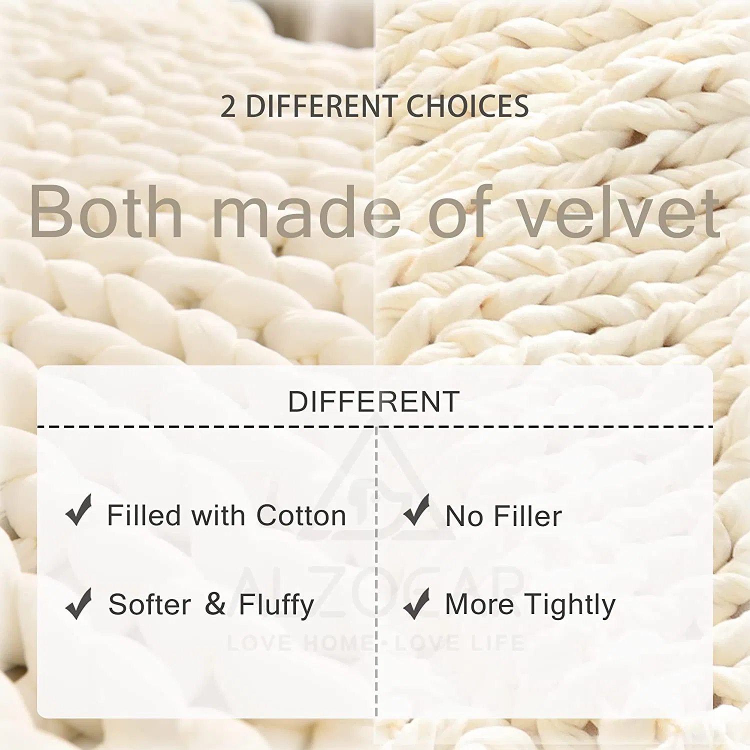 Soft and Stylish 50X60 Inch Chunky Knit Weighted Blanket